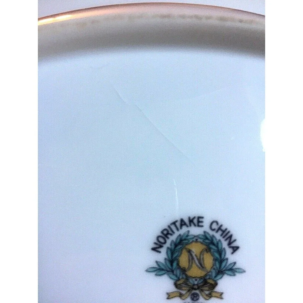 Noritake China Vintage Serving Bowl Rosilla 5212 Roses Pink 10.5 inch Gold Trim